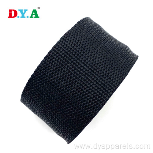 custom black pp webbing 50mm black polypropylene webbing